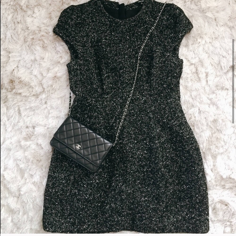 Funktional Tweed Dress with Cap Sleeve Sz M
